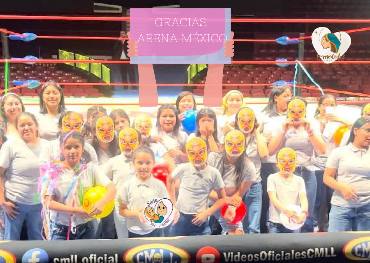 Gran día para las niñas de casa de las mercedes ¡Emociones desbordantes y sonrisas radiantes en nuestra visita a la Arena México!